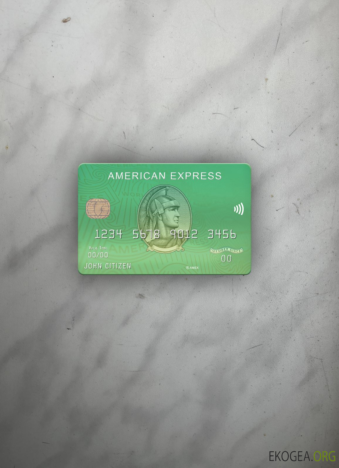 Banque de gestion des déchets des États , Unis Carte AMEX photolook recto
